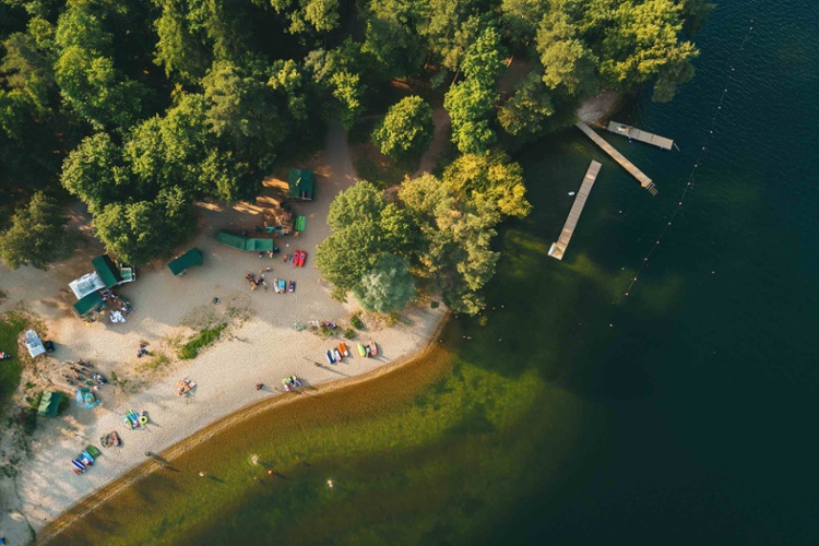 Airial view of the camp beach-1