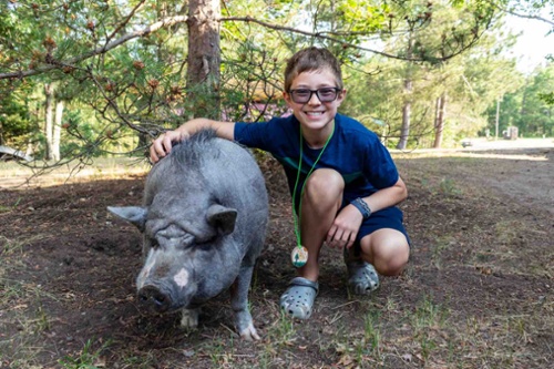 Bubba the pig at swift nature camp-1