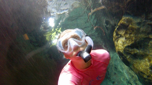 Girl snorkling under the ocean with Odyssey expeditions-1