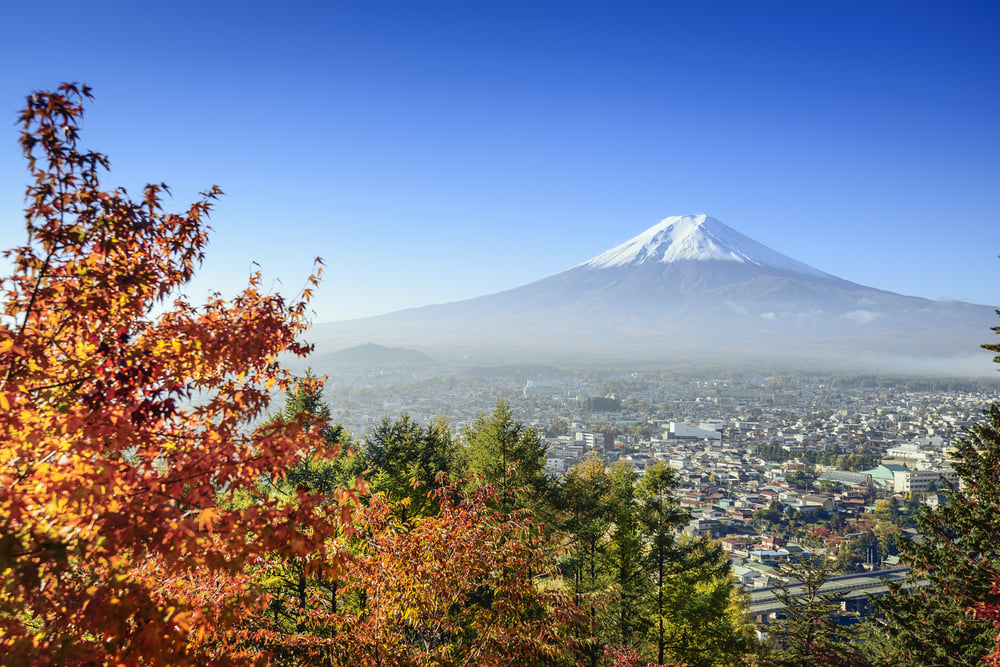 Mt. Fuji, Japan in the fall season.