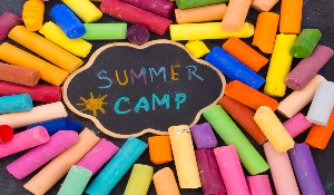 summer camp written in chalk