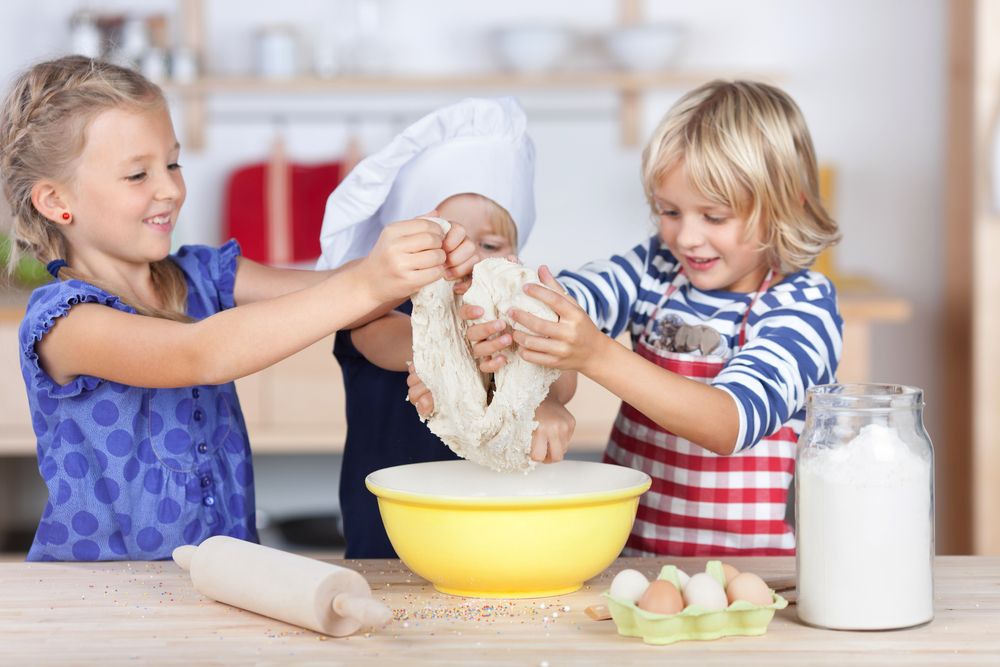 kids baking as one of the at home after school activities for kids