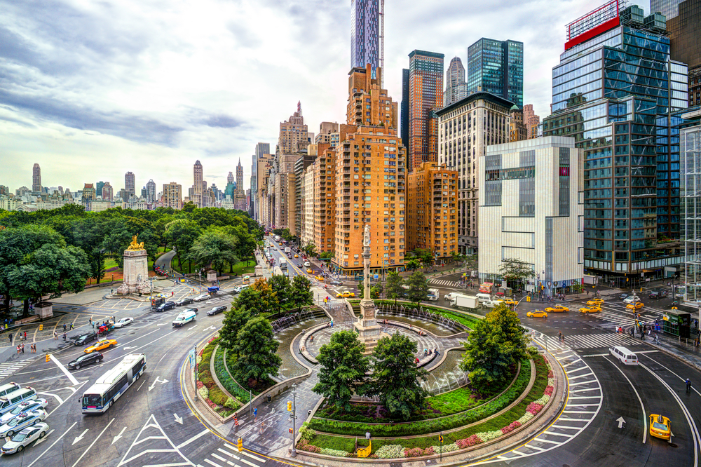 new york city columbus circle in Manhattan
